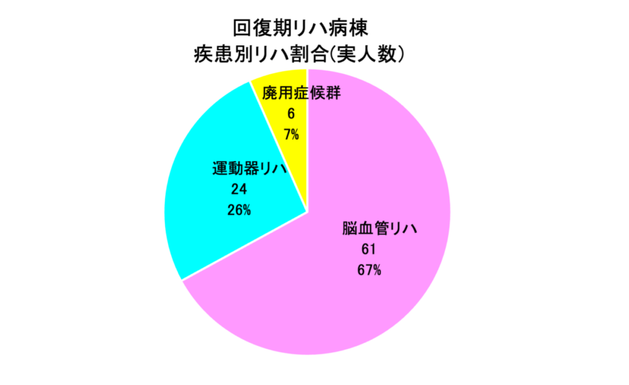 回復期リハ病棟 疾患別リハ割合(実人数）
