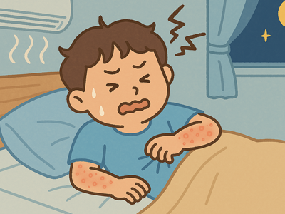 寝汗・あせもが睡眠不足の原因？親子の快眠対策